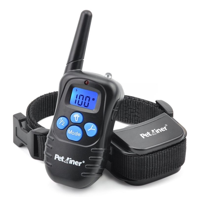 PETRAINER 998D 300M Remote Elétrico Cão Collar Choque Vibração Recarregável à prova de chuva de treinamento de cão com tela LCD