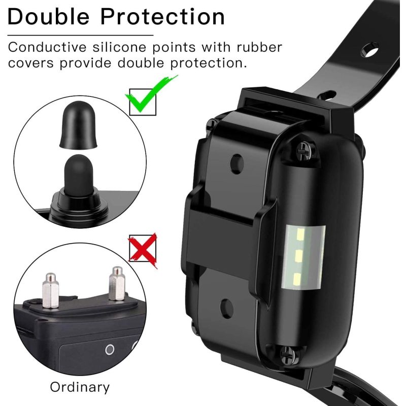 Controle remoto da gola elétrica do cão de 800m elétrico que recarregável impermeável recarregável com exposição do LCD para o som de vibração do choque do tamanho