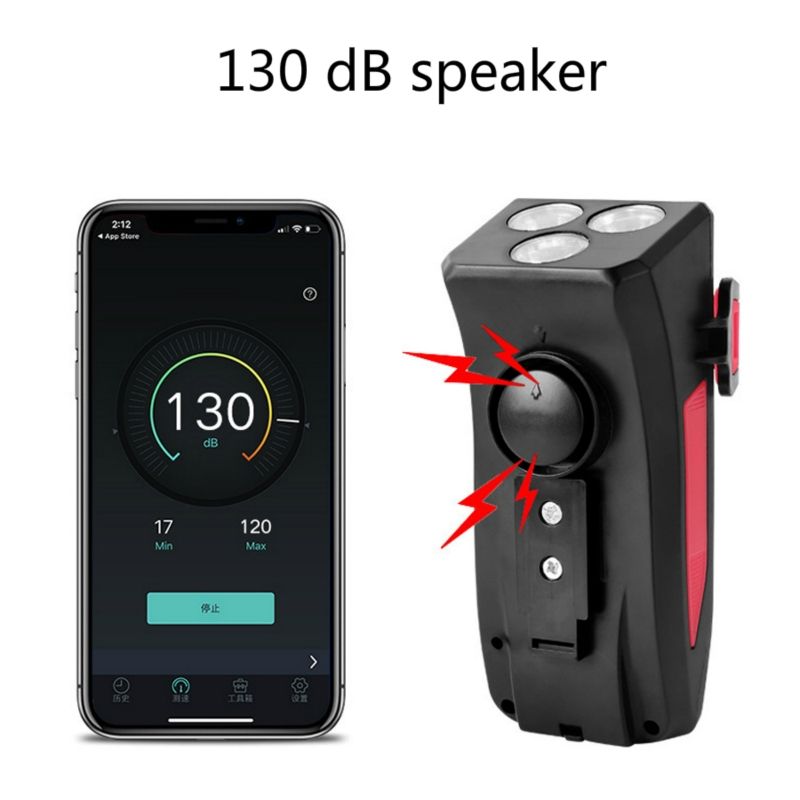 Multifuncional de luz de bicicleta 4 em 1 luz de bicicleta 800 lumens bike lanterna bike horn titular de telefone banco de potência bicicleta luz frontal