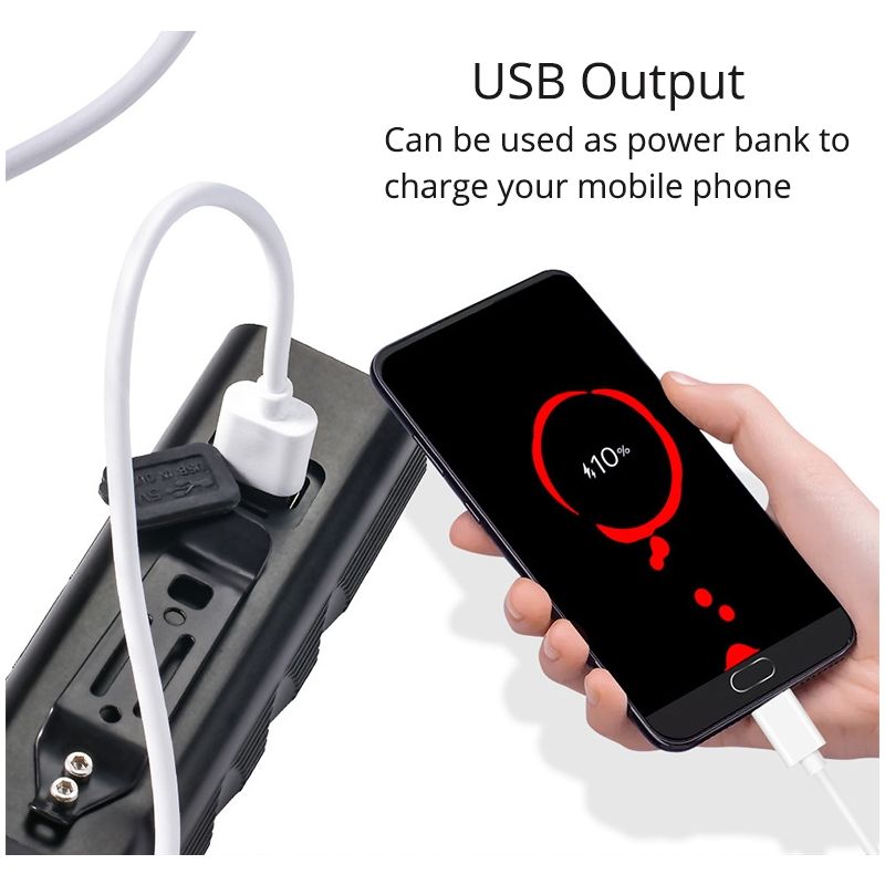 Luzes dianteiras de bicicleta TK5 5x T6 5000 Lumens USB Farol de bicicleta recarregável para a noite