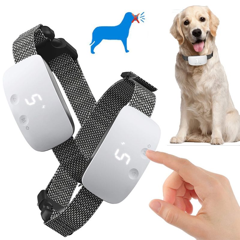 New Touch 7 Nível Sn Cachorro Casca de Choque Treinamento Colarinho Impermeável Recarregável Choque Estático Anti No Bark Colar Cão Treinamento