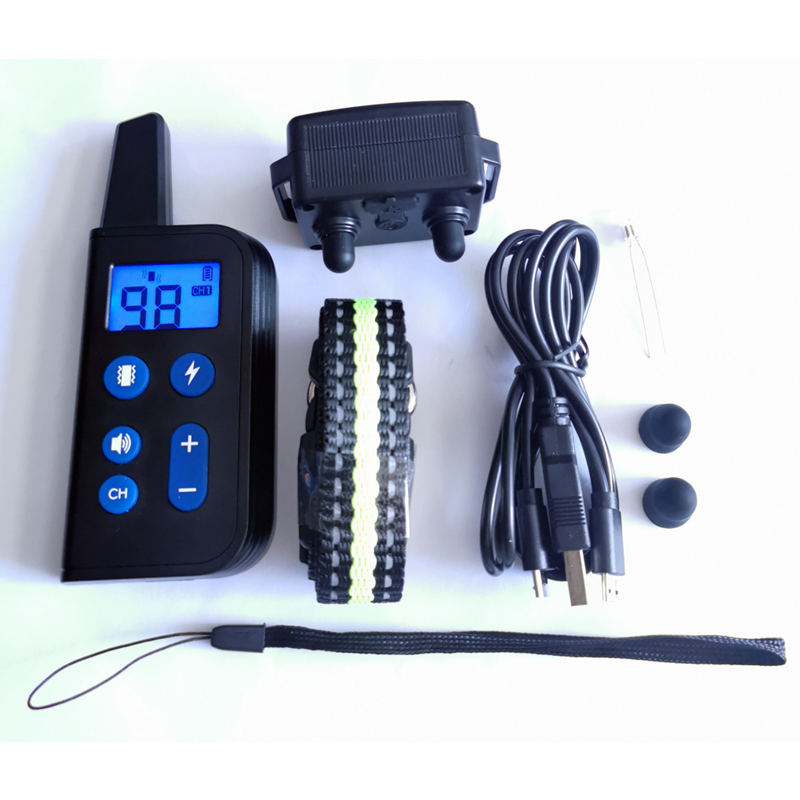 2020 Novo 1000m Cão Elétrico Treinamento Colares Pet Remoto Recarregável Recarregável com Display LCD para Todos Tamanho Bark-Stop Collars