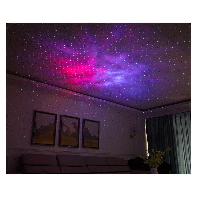 Laser Starry Sky Projetor Night Light 7 Cores 360 Graus Rotação Galáxia Lâmpada de Projeção Ambiente Quarto Noturno Iluminação Presente