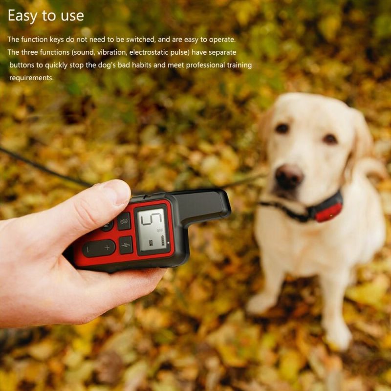 Novo Cão Treinamento Colares Recarregável Remoto Remoto Cão Elétrico Choque Colar Com Vibration Beep Treinando Colar De Cão Eletrônico