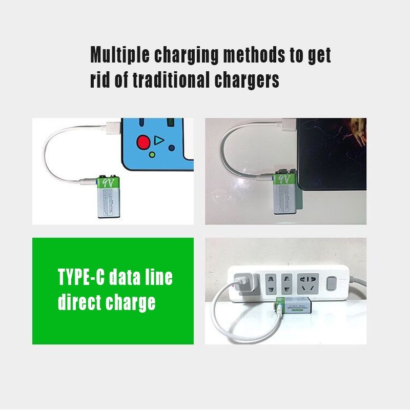 9V 6F22 650mAh bateria recarregável de li-ion li-ion para multímetro brinquedos de microfone controle remoto KTV