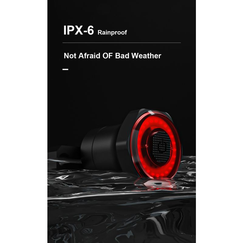 Bicicleta esperta luz traseira luz auto start parar freio ipx6 À prova d 'água usb carga ciclismo cauda taillight bike led luzes