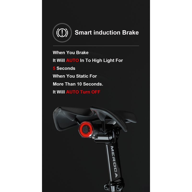 Bicicleta esperta luz traseira luz auto start parar freio ipx6 À prova d 'água usb carga ciclismo cauda taillight bike led luzes