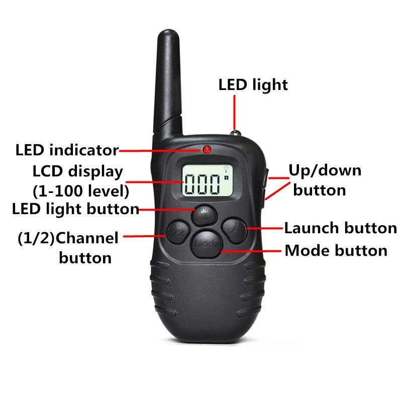 300m Cão Elétrico Colar De Treinamento À Prova D 'Água Pet Controle Remoto com LCD Remoto para Todo Size Choque Vibração Som Pet Collar