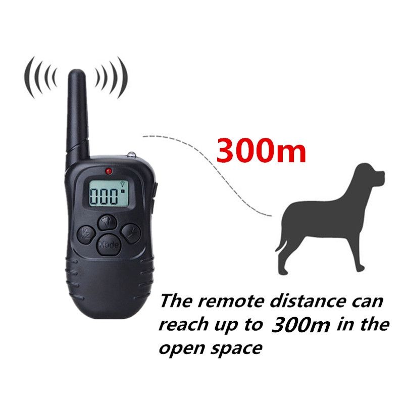 300m Cão Elétrico Colar De Treinamento À Prova D 'Água Pet Controle Remoto com LCD Remoto para Todo Size Choque Vibração Som Pet Collar