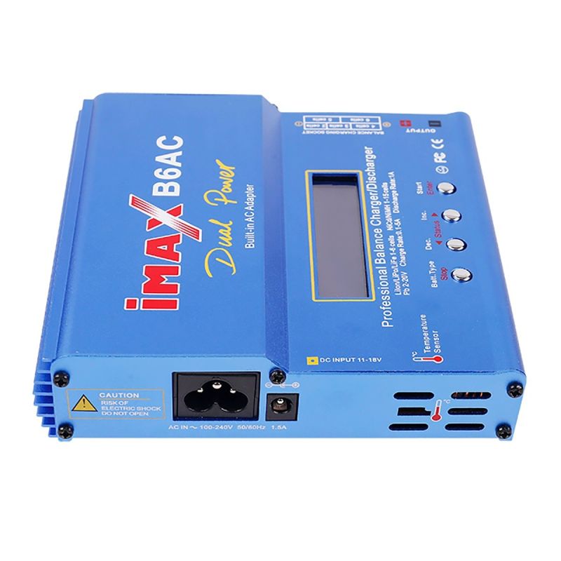 Imax B6AC 80W 6A RC Charger with Digital LCD for LiPo NiMH Battery Maximum Safety Rapid Charging