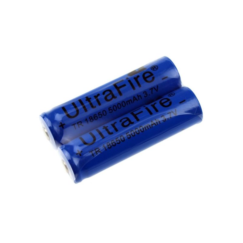 Ultrafire tr 5000mAh 3.7V 18650 bateria recarregável li-ion (1 par)