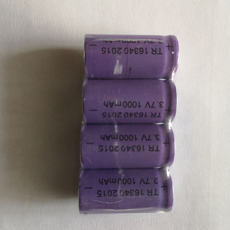 Tr 16340 1000mAh 3.7V bateria li-ion recarregável