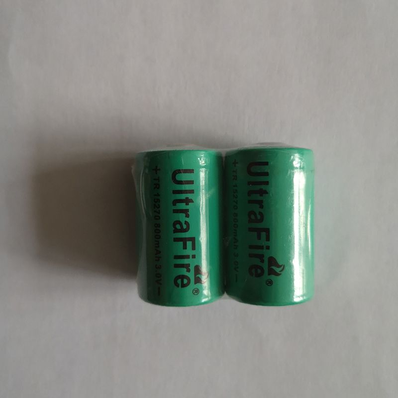 Ultrafire tr 15270 800mAh Bateria de Li-ion recarregável 3.0V