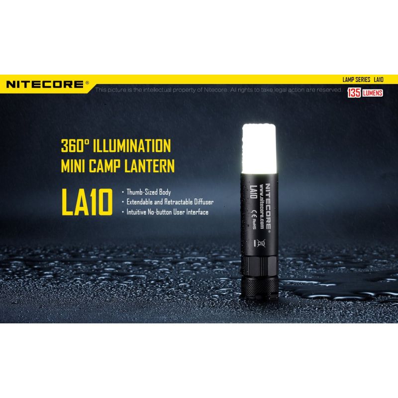 Nitecore la10 135 lumens mini edc camping nichia xp-g2 s3 lanterna led