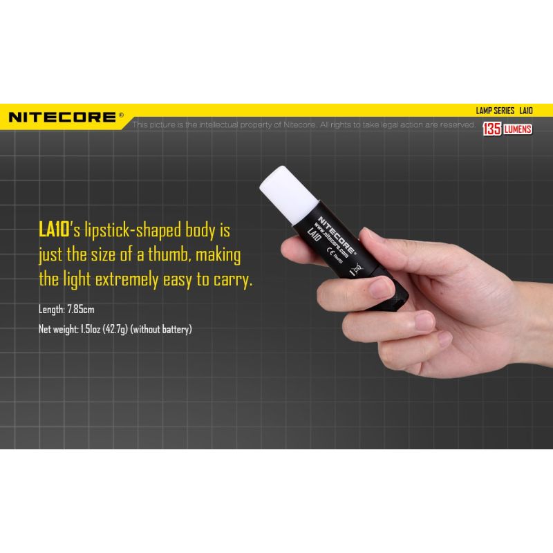 Nitecore la10 135 lumens mini edc camping nichia xp-g2 s3 lanterna led