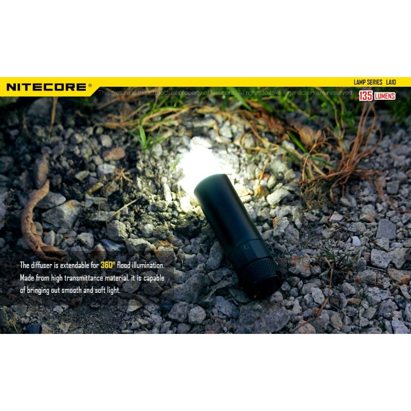 Nitecore la10 135 lumens mini edc camping nichia xp-g2 s3 lanterna led