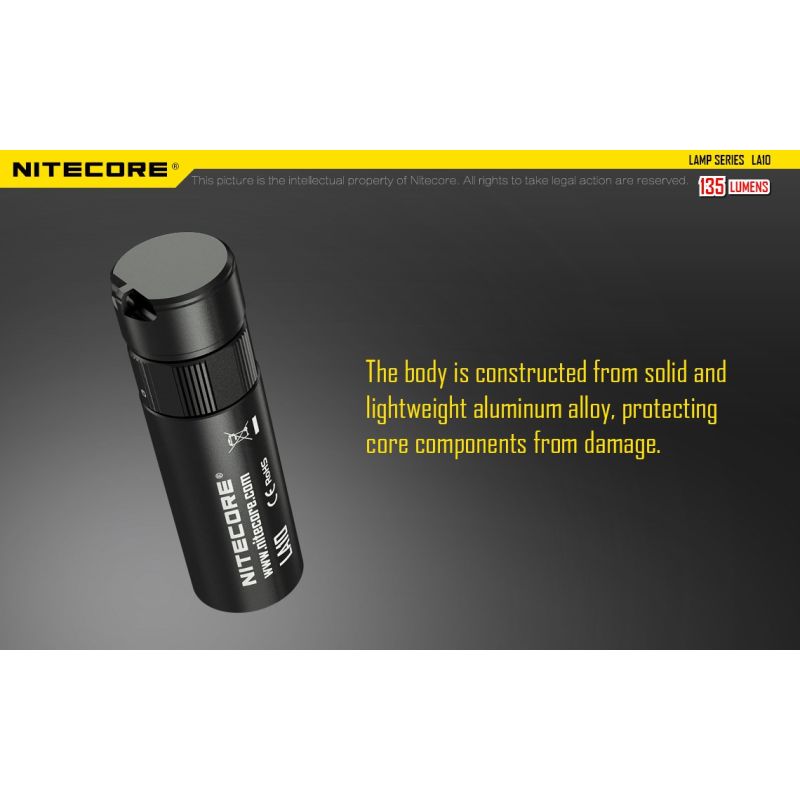 Nitecore la10 135 lumens mini edc camping nichia xp-g2 s3 lanterna led
