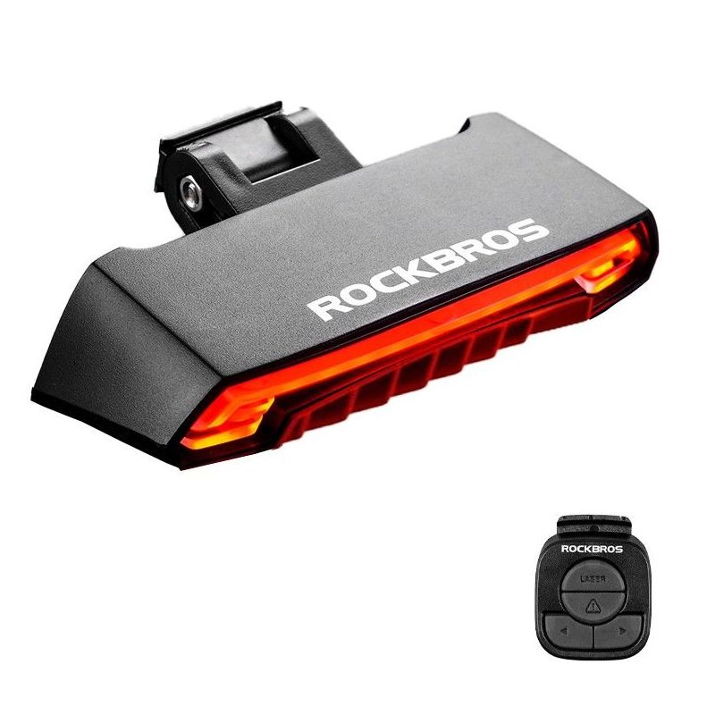 ROCKBROS LKWD-R1 Luz de Bicicleta Inteligente USB LED Controle Remoto Sem Fio Luz Traseira de Bicicleta MTB Estrada Laser Sinal de Volta Lâmpada de Ciclismo Luz Traseira