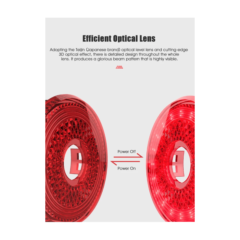 Gaciron LOOP-100 High Brightness Bike Tail Light Brake Sensor Aluminum Alloy for Urban and Trail Cycling