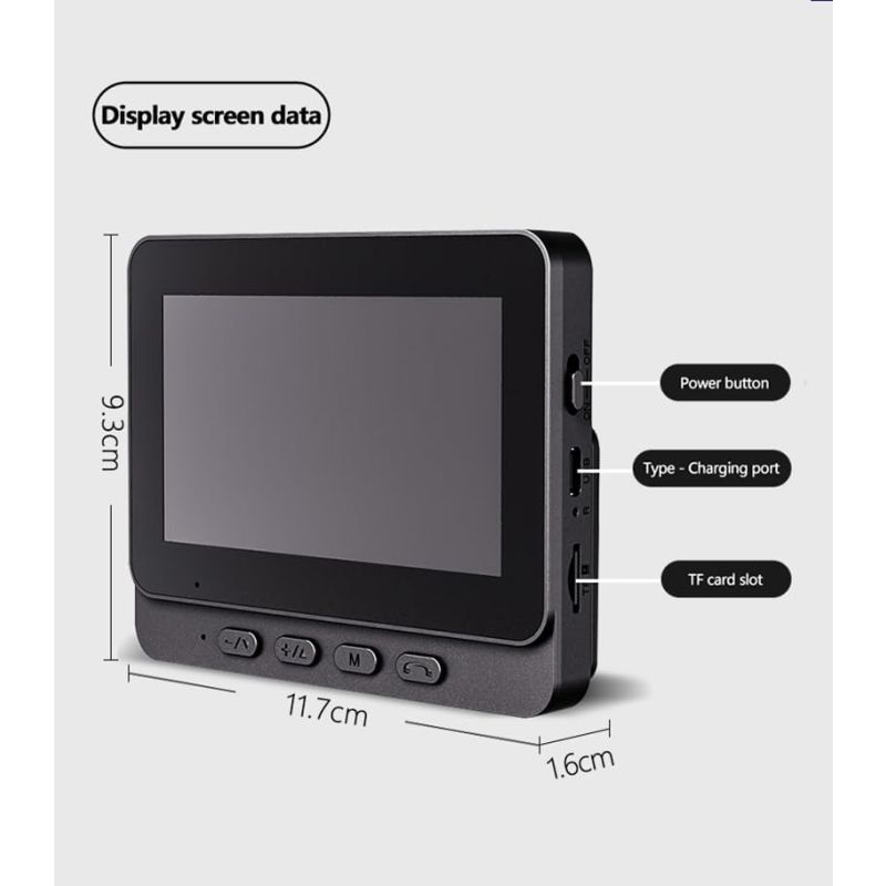 Wireless Door Bell Cameras with Monitor Screen Waterproof Two-Way Audio No Subscription No WiFi Needed