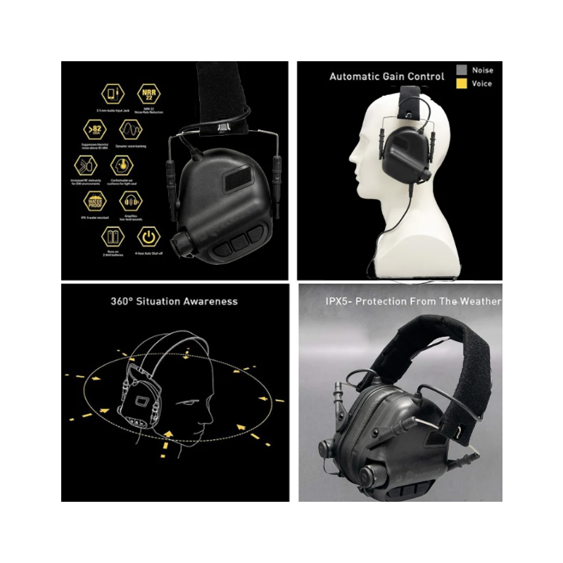 EARMOR M31 MOD4 Tactical Electronic Shooting Earmuffs Noise Reduction Hunting Gear with Comfortable Ear Cushion