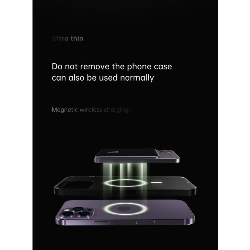 Magnetic Wireless Power Bank 10000mAh Fast Induction Charger for iPhone 12 13 Pro Max Stylish Charging Solution