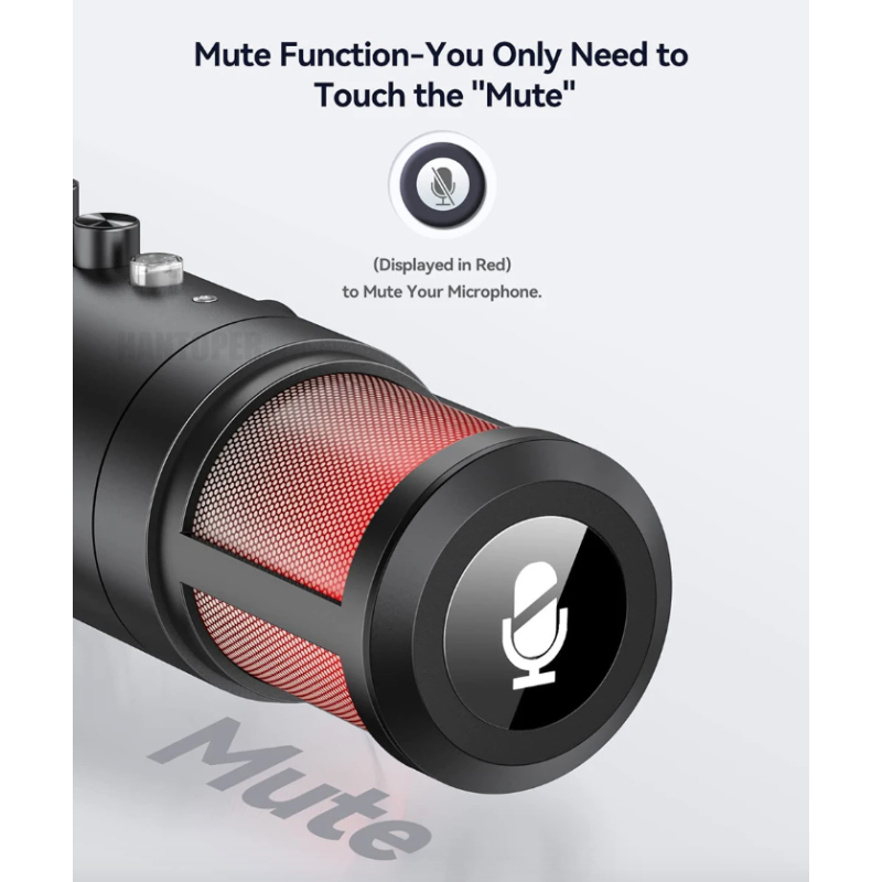 MU900PRO RGB USB Microphone for Streaming with Dynamic RGB Lighting and Cardioid Pickup Pattern for High Sound Quality