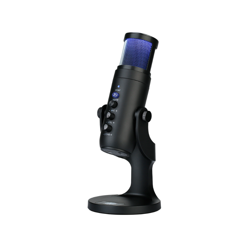 MU900PRO RGB USB Microphone for Streaming with Dynamic RGB Lighting and Cardioid Pickup Pattern for High Sound Quality