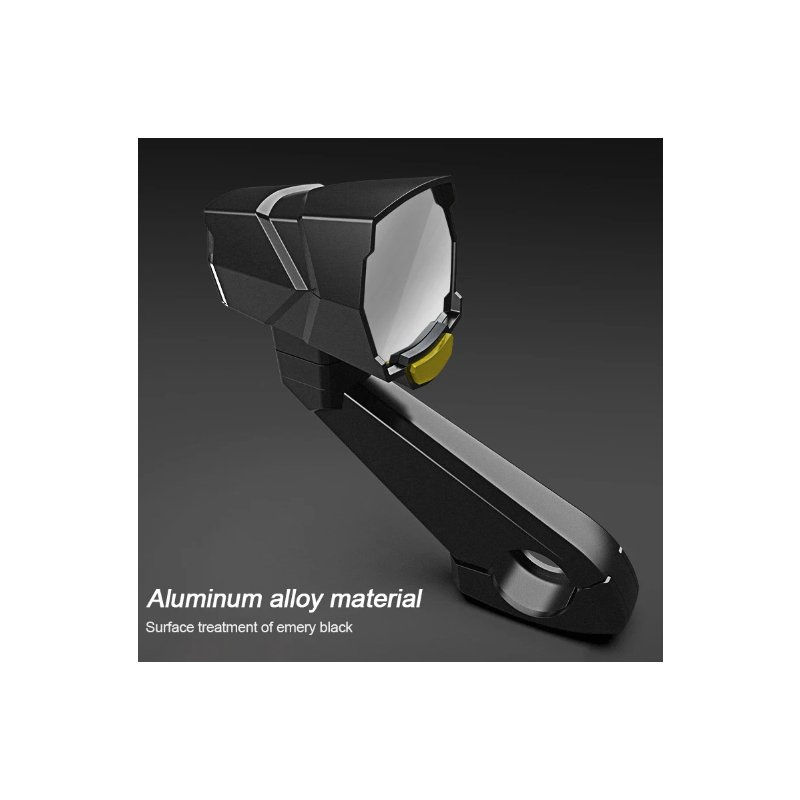 CarryBright CB800 Rearview Mirror Headlight Dual Function Bicycle Safety Equipment for City Riding and Trails