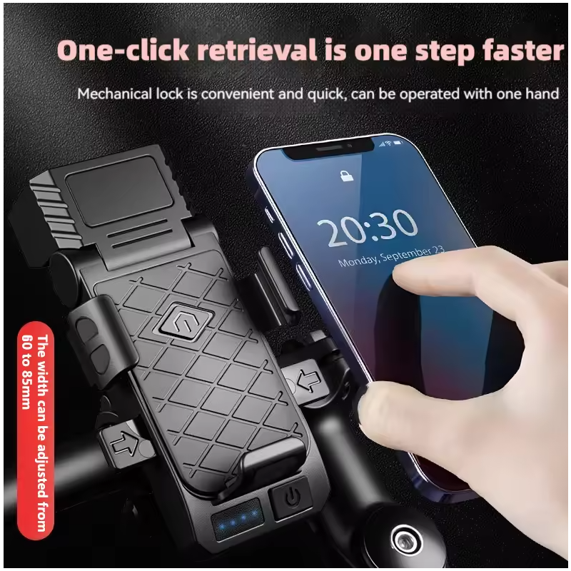 Bicycle Front Light with Horn & Phone Holder Cycling Bicycle Headlight Multifunctional Phone Holder Lamp Cycling Accessories