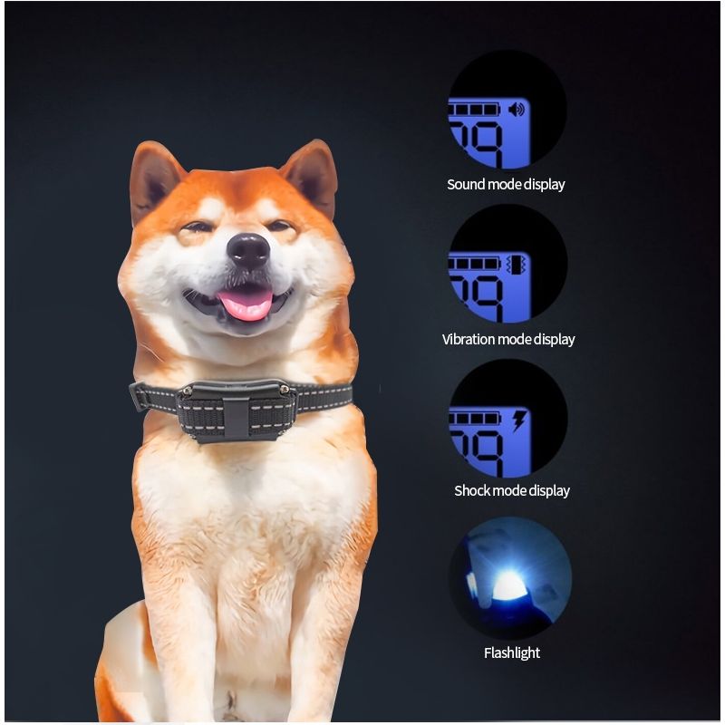 2021 Novo 800m Elétrico Dog Treinando Collar Pet Controle Remoto Impermeável Recarregável com Display LCD para Todo Som Choque Vibração Som