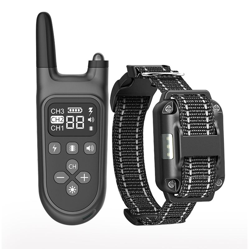 2021 Novo 800m Elétrico Dog Treinando Collar Pet Controle Remoto Impermeável Recarregável com Display LCD para Todo Som Choque Vibração Som