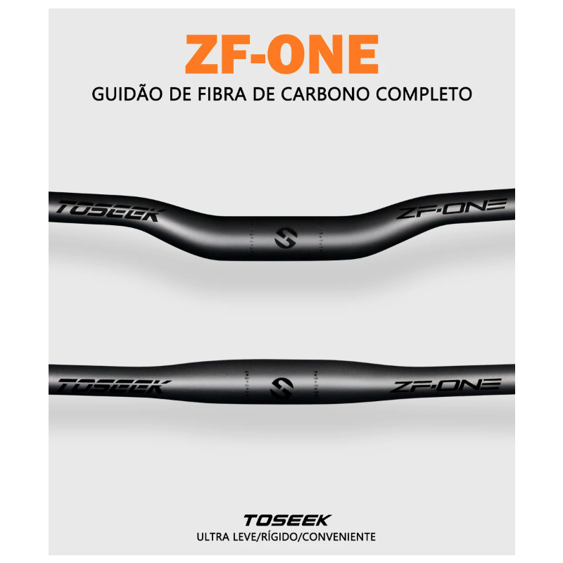 TOSEEK ZF-ONE MTB Carbon Handlebar 31.8mm Lightweight Matt Black 580mm 760mm Ergonomic Design Premium Quality