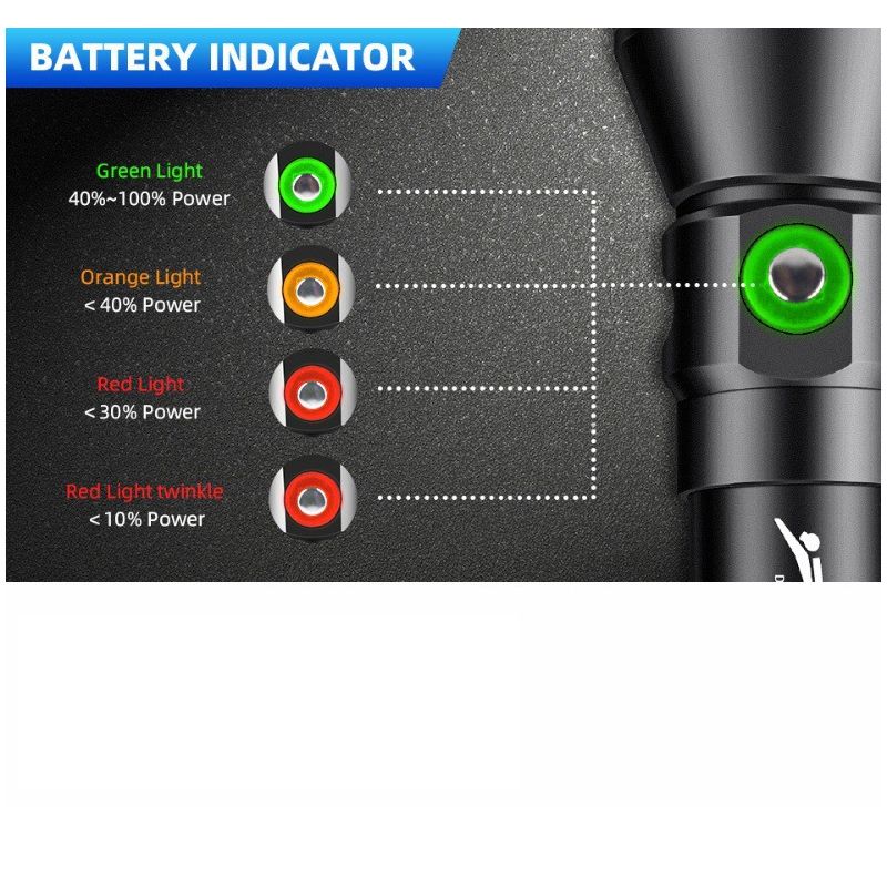 P70 Diving Flashlight, Dive Torch 5000 Lumen Super Bright Flash Lights, IPX8 Underwater Waterproof Night Dive Torch 200 Meters Submersible Light