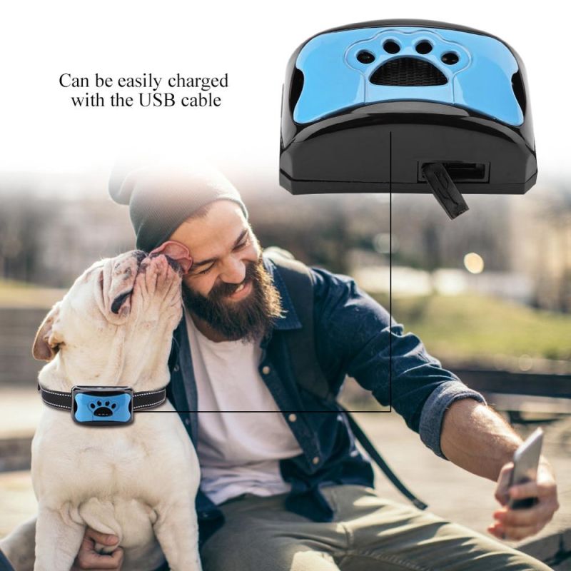 Cão de estimação anti barking dispositivo usb elétrico cães ultrassônico treinamento cão parar de latir vibração anti casca gola dropship