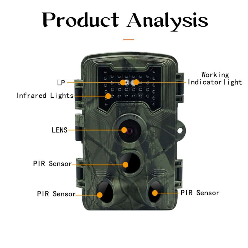 PR1000 Hunting Camera 36MP HD Wildlife Monitoring with Infrared Night Vision Advanced Outdoor Photography