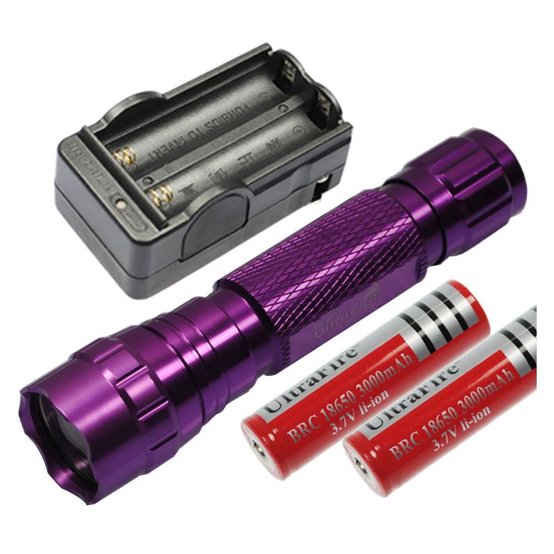 Multi Color Select Ultrafire 501B U2 1300 Lumens 5 Modos LED Lanterna  2 * 18650 Bateria  Carregador