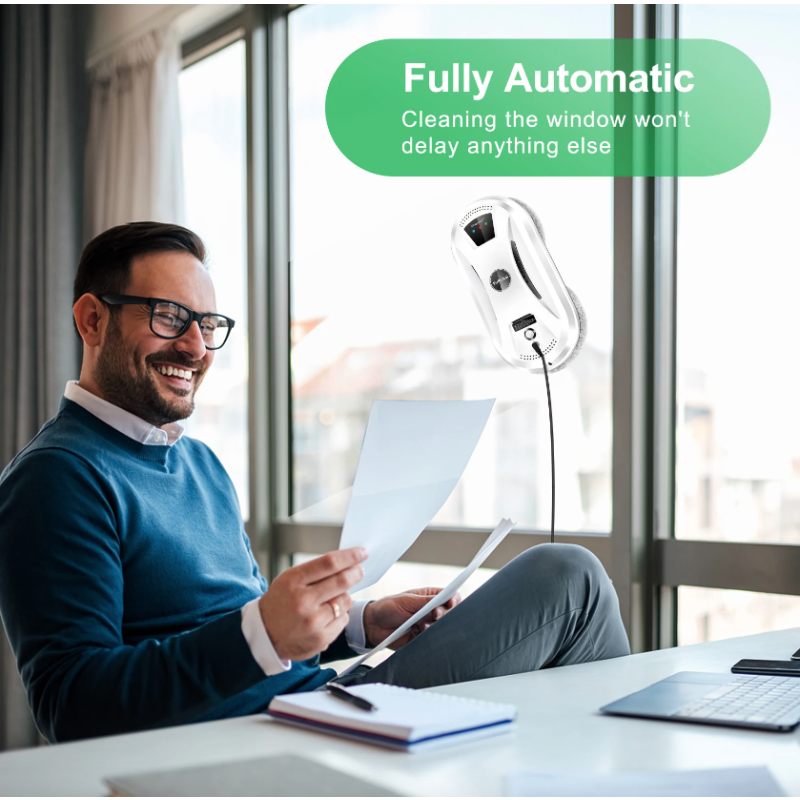 PuRuiKai Home Window Cleaning Robot Smart Glass Vacuum Cleaner One-Key High-Rise Intelligent Imitation Wiping