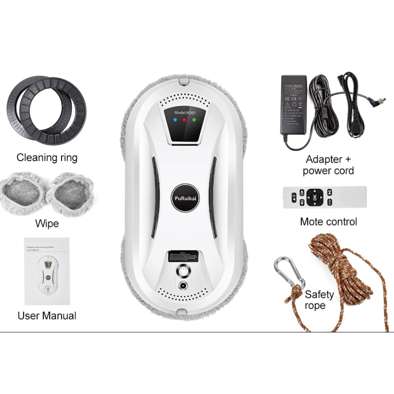 PuRuiKai Home Window Cleaning Robot Smart Glass Vacuum Cleaner One-Key High-Rise Intelligent Imitation Wiping