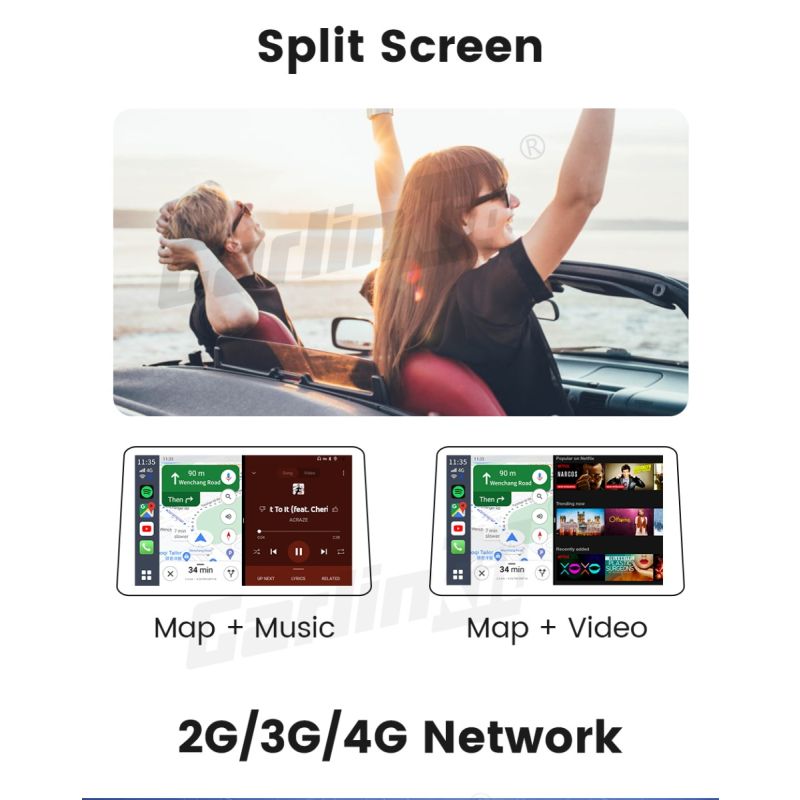 CarlinKit CarPlay Ai Box QCM6125 Android 13 Seamless Multitasking with Factory-Installed CarPlay Streaming