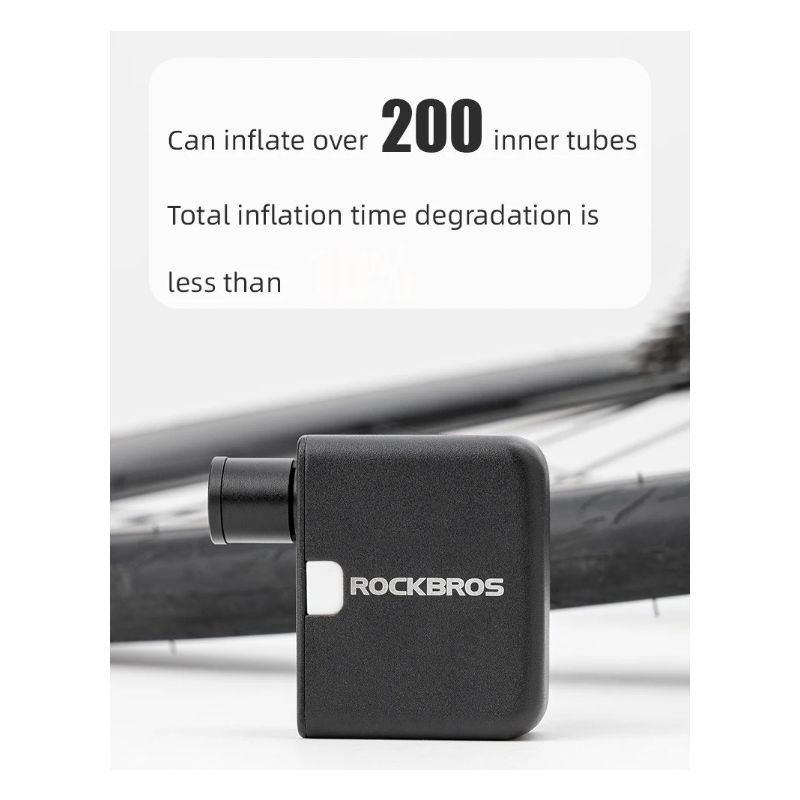 ROCKBROS Portable Mini Electric Air Pump 100PSI Rechargeable Durable Bike Motorcycle Car Tire Inflator