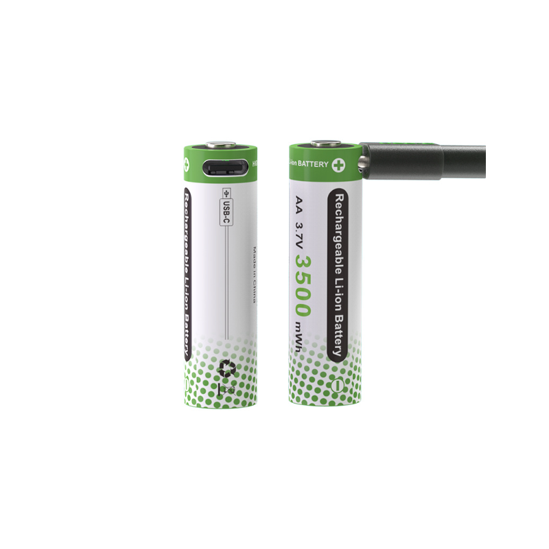 3.7V AA 3500mWh Type-c rechargeable battery