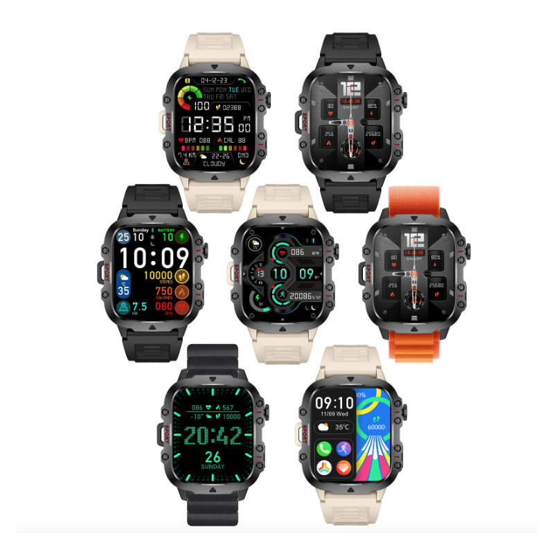 QX11 Smart Watch Men IP68 5ATM Outdoor Sports Fitness Tracker Health Monitor 1.96" BT Call Smartwatch