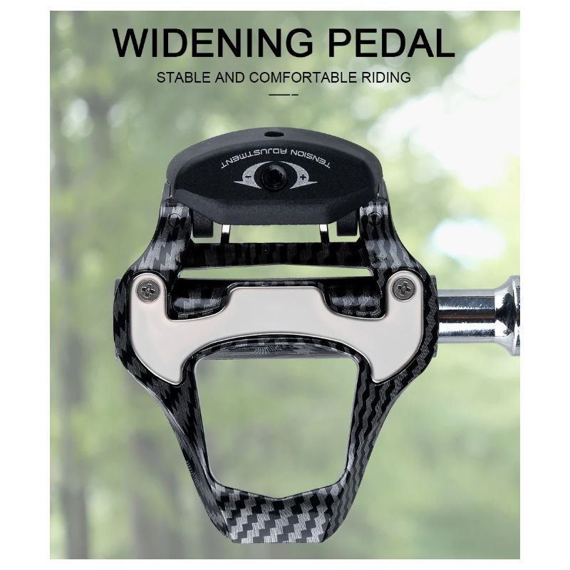 RACEWORK Road Bike Pedal Ultra Light Carbon Fiber Self-Locking SPD Keo Compatible Ideal for Cycling Enthusiasts