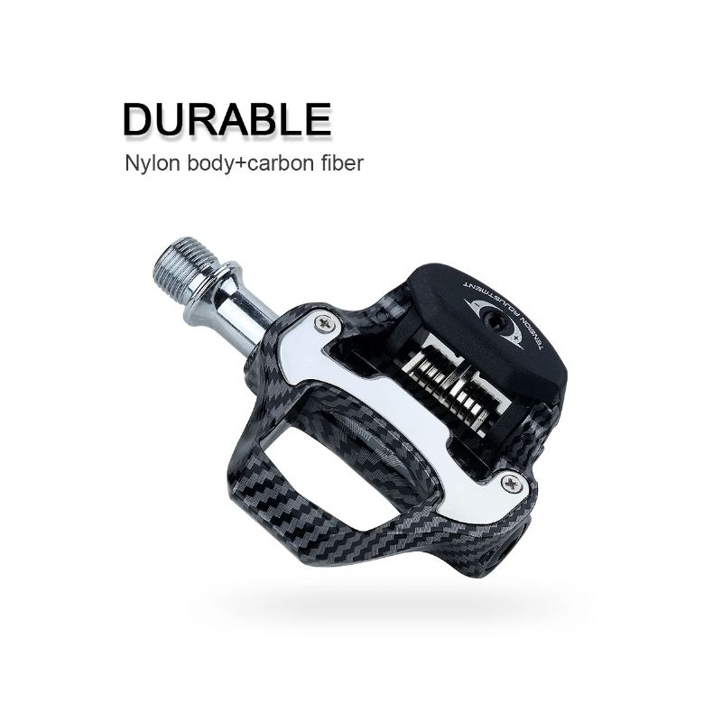 RACEWORK Road Bike Pedal Ultra Light Carbon Fiber Self-Locking SPD Keo Compatible Ideal for Cycling Enthusiasts