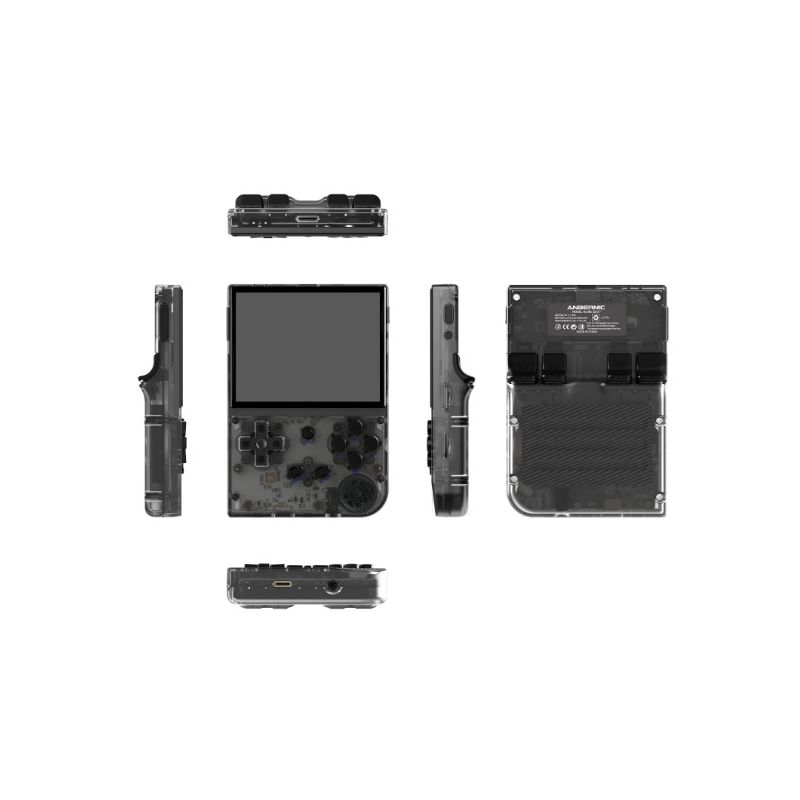 ANBERNIC RG35XX Retro Handheld Game Console Vibrant IPS Screen PSP Support for Nostalgic Gameplay in Gray