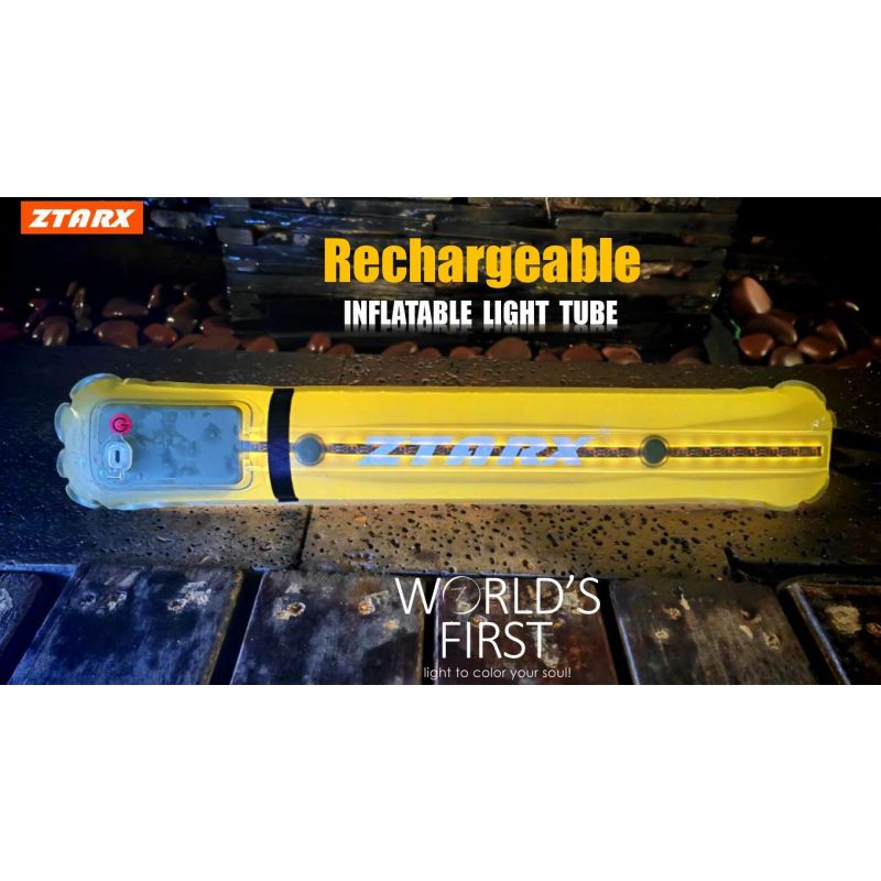 ZTARX Inflatable Solar Camping Lantern,IP66 Waterproof Folding Magnetic Fill Light ,Portable and Lightweight Tent Light