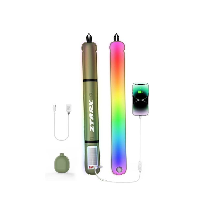 ZTARX Inflatable Solar Camping Lantern,IP66 Waterproof Folding Magnetic Fill Light ,Portable and Lightweight Tent Light