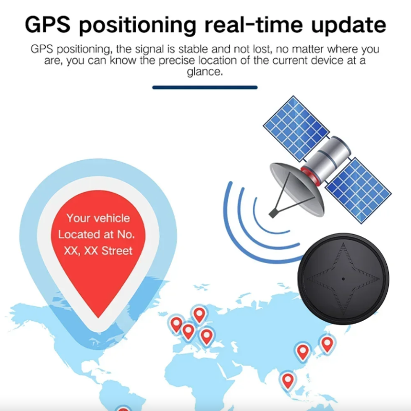 Mini GPS Tracker Strong Magnetic Mount Car Motorcycle Truck Trackers Vehicle Realtime Tracking Locator Anti-lost GPS Tracker