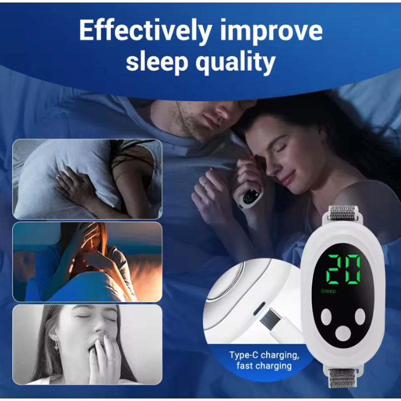 Intelligent sleep device,Sleep Aid Device Handheld Low Frequency Pulse of microcurrent Sleep Machine Insomnia Relief Anxiety Help Sleep